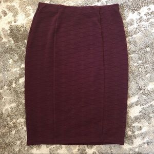 Maroon Pencil Skirt